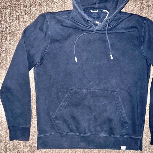 Pull & Bear Men's Pullover Comfort Fit Hoodie in Navy Blue Size Medium - Picture 3 of 8